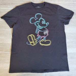 Disney Neon Line Portrait Mickey Mouse Classic Pose, size M
